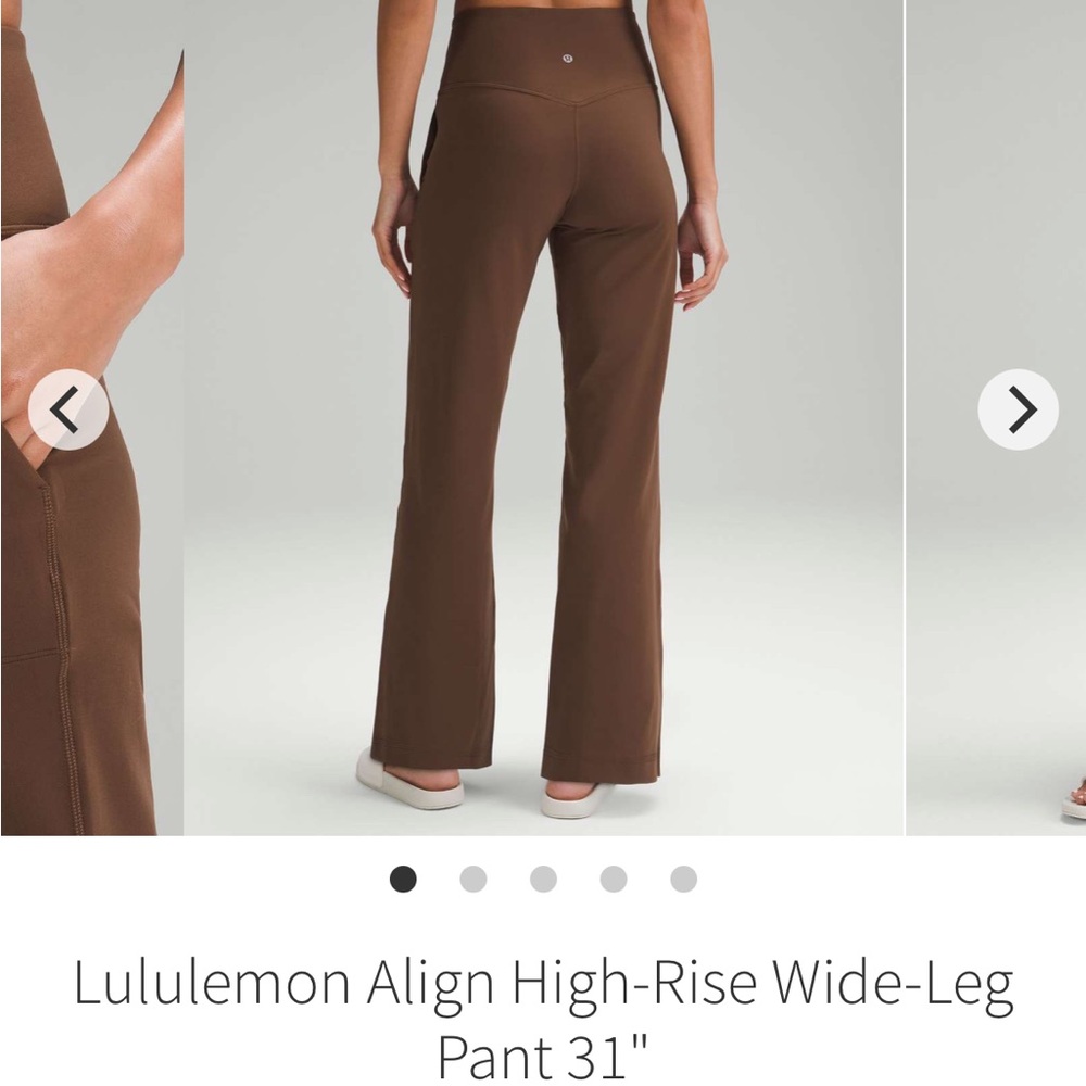 lululemon wideleg align pants, size 4